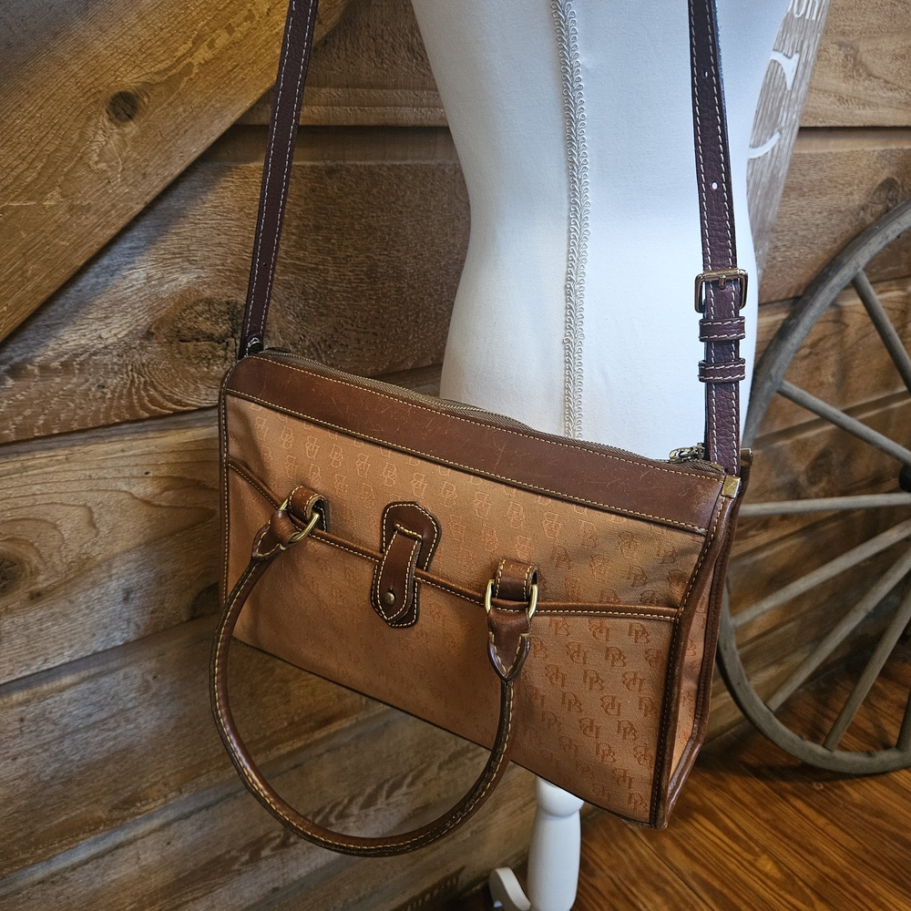 Vintage Dooney & Bourke Brown Leather Handbag